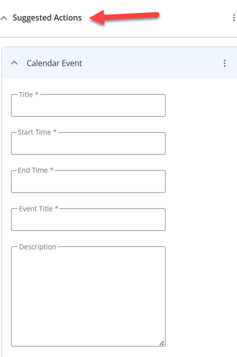 calendar event action